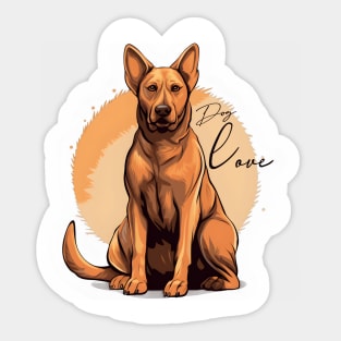 Lucky German Shepherd Sticker